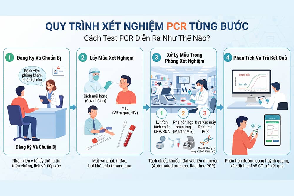 Quy trình xét nghiệm PCR từng bước
