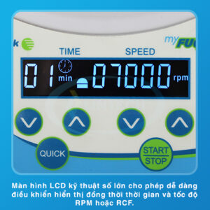 Máy ly tâm kỹ thuật số myfuge 12 plus với màn hình kỹ thuật số hiển thị lớn