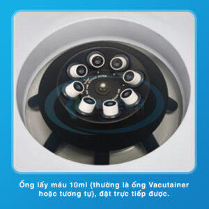 Máy Ly Tâm Mini LC-8 8x15ml Kèm Rotor 8 ống 15ml C3100 ống lấy máu 10ml