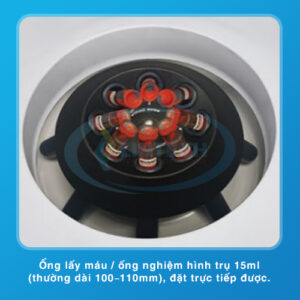 Máy Ly Tâm Mini LC-8 8x15ml Kèm Rotor 8 ống 15ml C3100 ống lấy máu