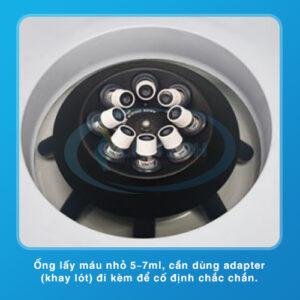 Máy Ly Tâm Mini LC-8 8x15ml Kèm Rotor 8 ống 15ml C3100 ống lấy máu nhỏ 7ml