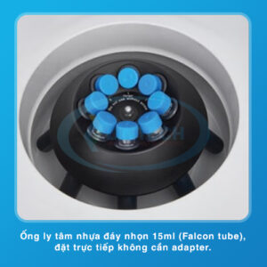 Máy Ly Tâm Mini LC-8 8x15ml Kèm Rotor 8 ống 15ml C3100 ống ly tâm nhựa đáy nhọn