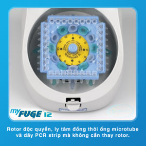 Máy ly tâm mini MYFUGE™12 với Rotor độc quyền từ Hoa Kỳ