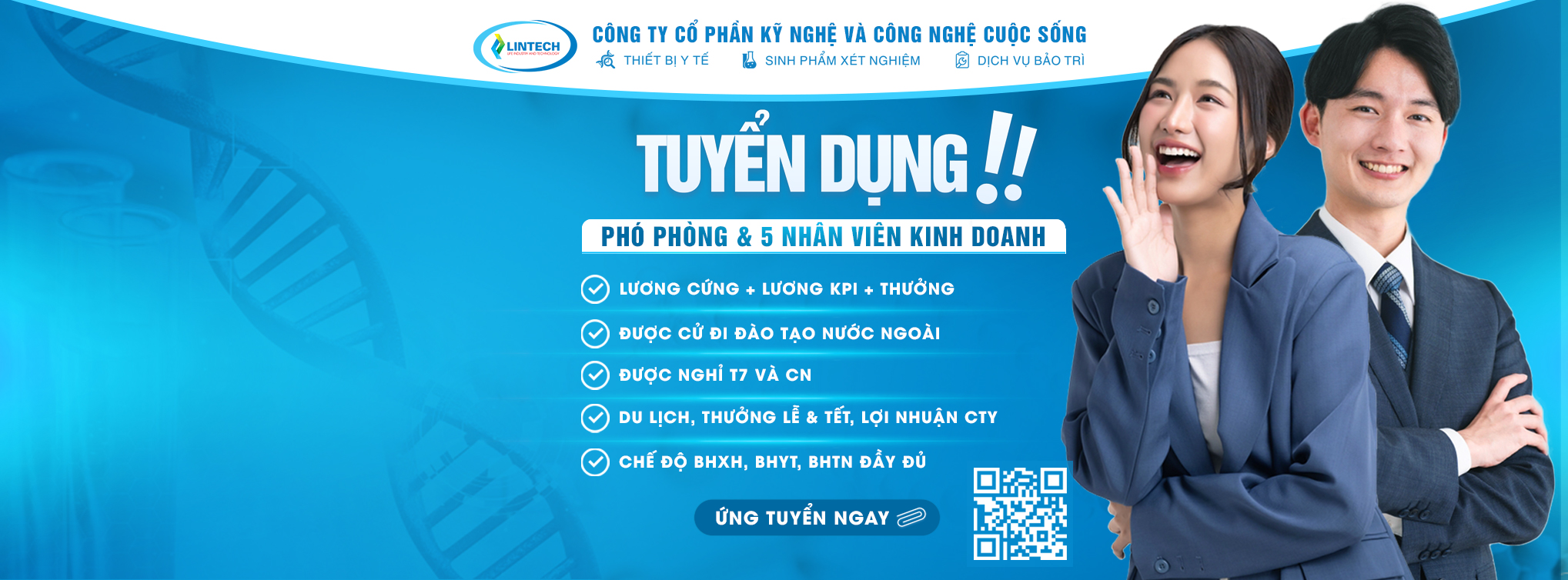 Tuyển dụng của Lintech JSC 2026 - Việc làm về Sinh Học Phân Tử