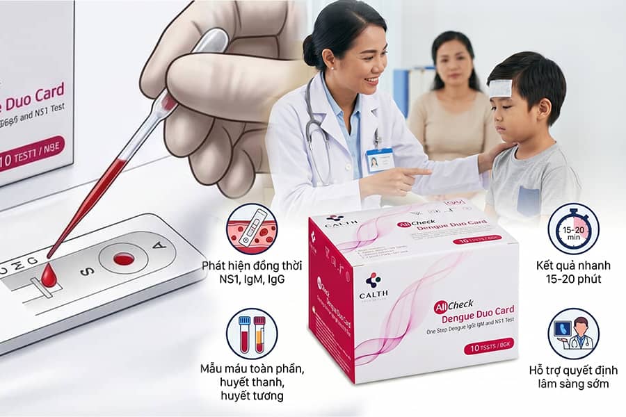 Ý nghĩa lâm sàng của thanh tử test nhanh All Check Dengue Duo Card