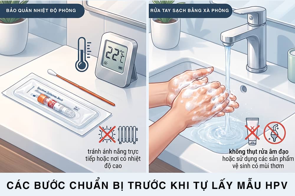 Các bước chuẩn bị trước khi thực hiện tự lấy mẫu HPV