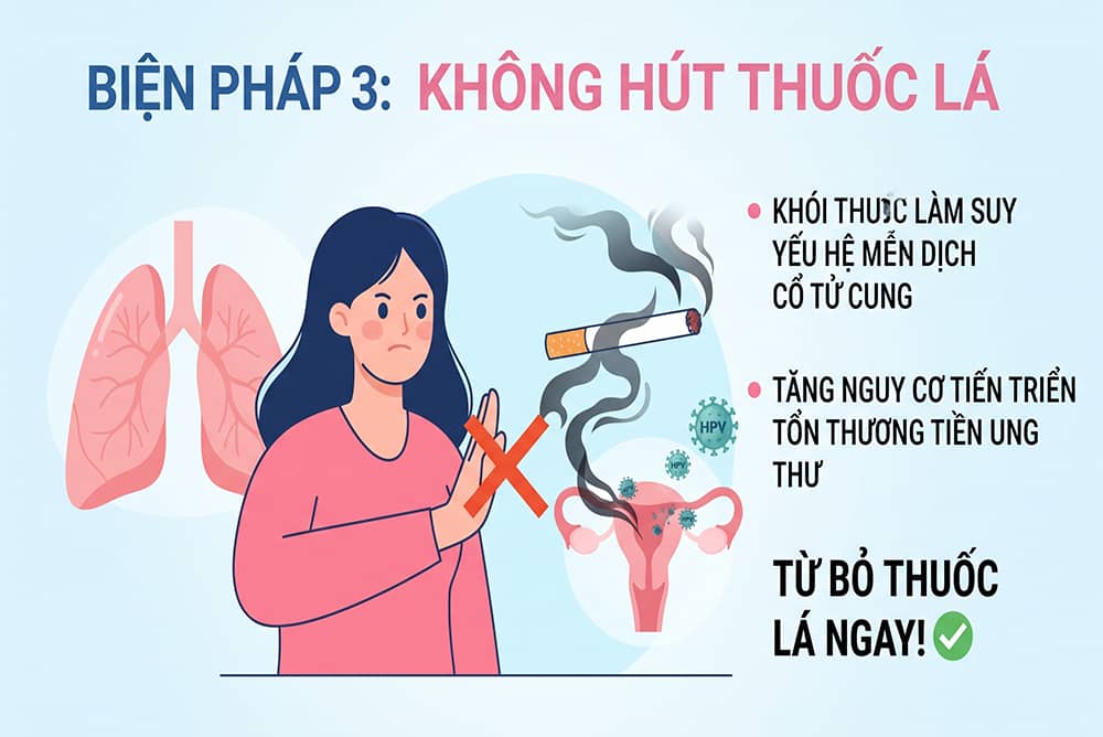 Cách phòng ngừa ung thư cổ tử cung bằng cách không hút thuốc lá