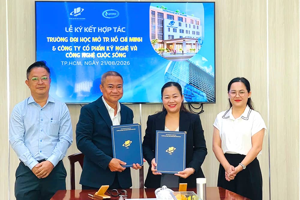 Đại diện Hợp tác Lintech và Đại Học Mở TP HCM