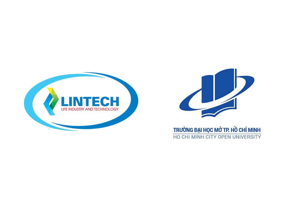 Logo hợp tác Lintech và Đại Học Mở TP. HCM