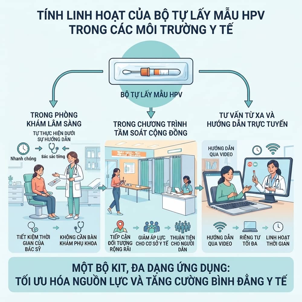 Tính linh hoạt của bộ tự lấy mẫu HPV