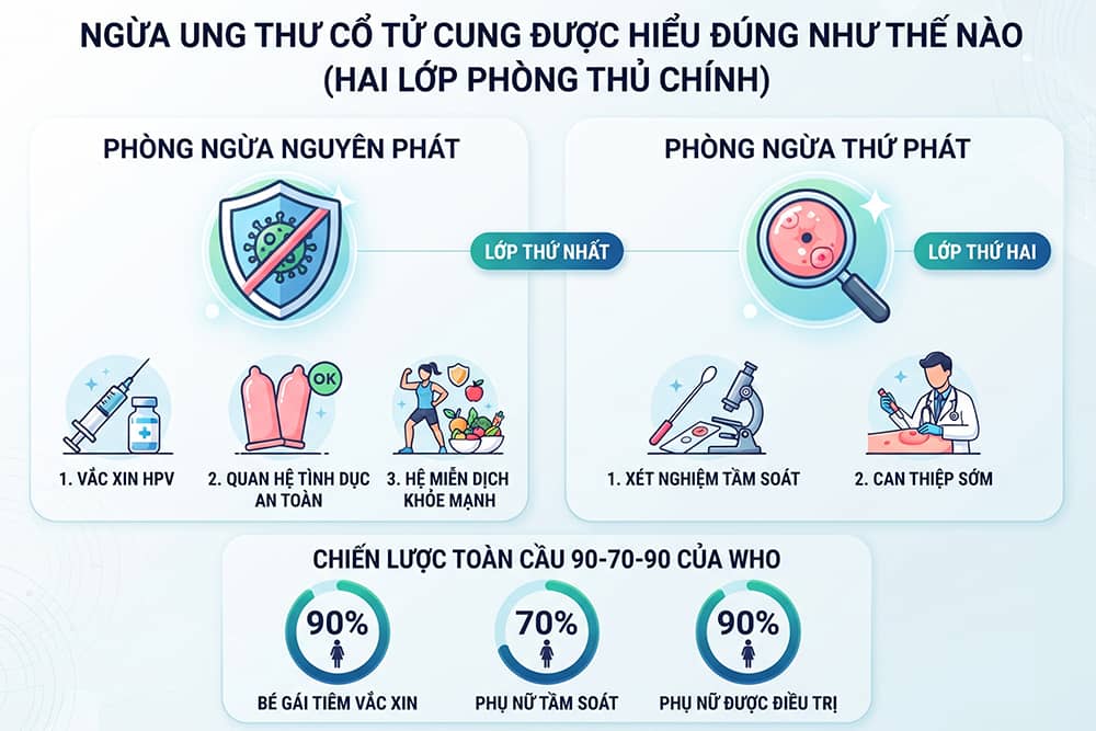ngừa ung thư cổ tử cung được hiểu như thế nào