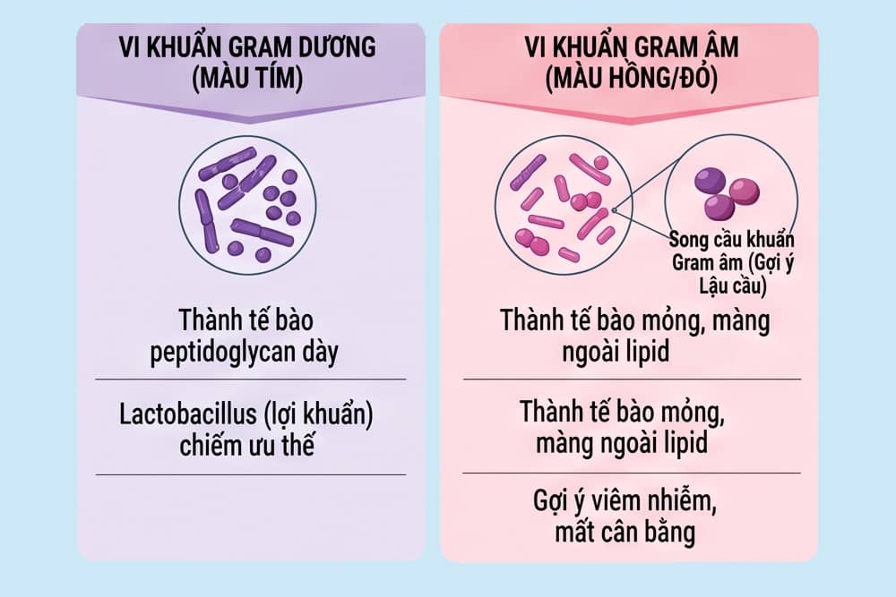 Phân tích kết quả nhuộm gram