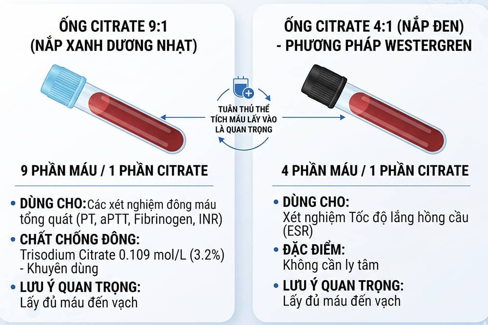 2 Ống lấy máu chân không chống đông máu phổ biến