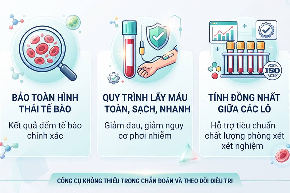Lợi ích sử dụng ống máu huyết học