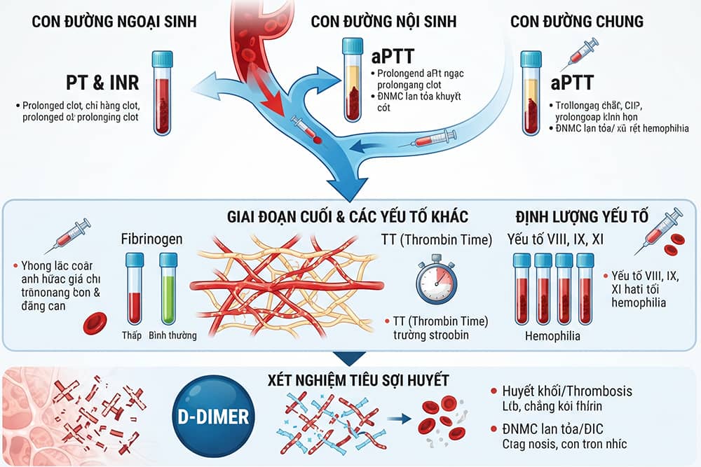 các chỉ số chính trong xét nghiệm đông máu