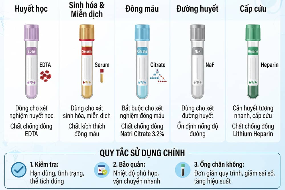 cách chọn và sử dụng ống máu xét nghiệm phù hợp