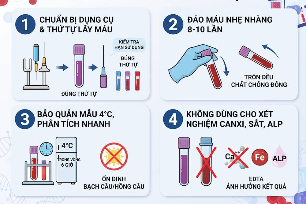 Hướng dẫn sử dụng ống nghiệm công thức máu