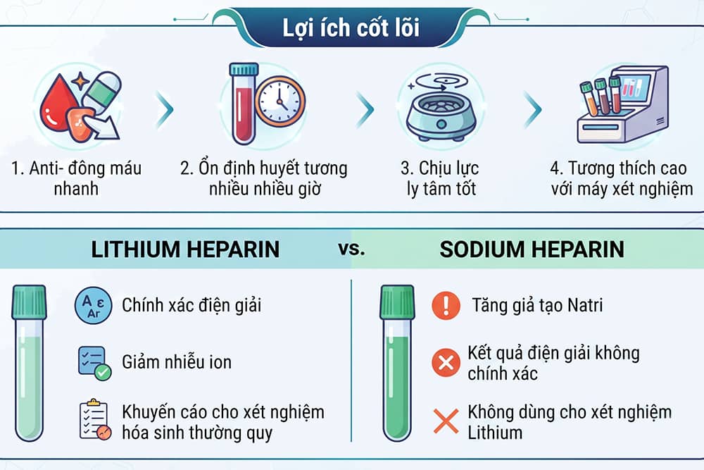 Lợi ích của ống nghiệm Heparin