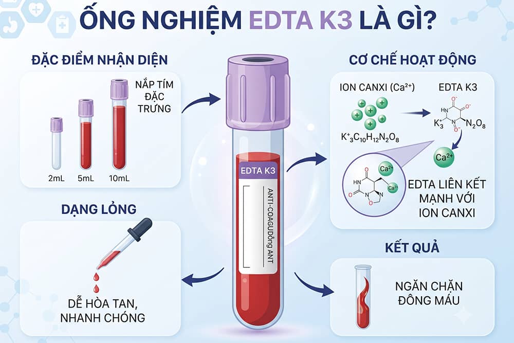 Ống nghiệm EDTA K3 là gì