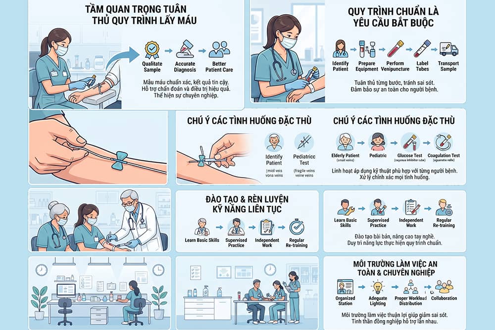 Tầm quan trọng tuân thủ quy trình lấy máu